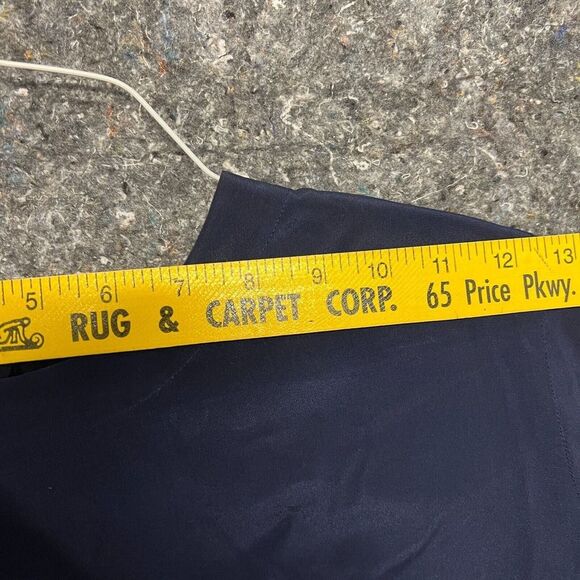 Character Club Blouse Women 8 Blue Short Sleeve Padded Shoulders Shirt - Picture 5 of 10